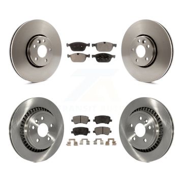 Front Rear Disc Brake Rotors And Semi-Metallic Pads Kit For 2010-2015 Volvo XC60 K8F-101392