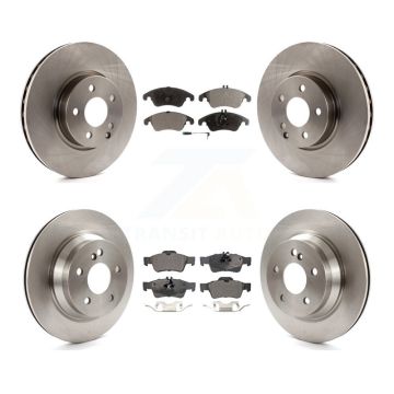 Front Rear Disc Brake Rotors And Semi-Metallic Pads Kit For Mercedes-Benz E350 E400 K8F-101398