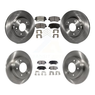 Front Rear Brake Rotor Semi-Metallic Pad Kit For Kia Forte Hyundai Elantra GT Forte5 Koup K8F-101407