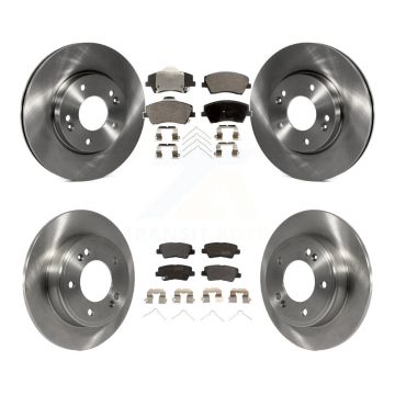 Front Rear Disc Brake Rotors And Semi-Metallic Pad Kit For 2017-2020 Hyundai Elantra 2.0L K8F-101409