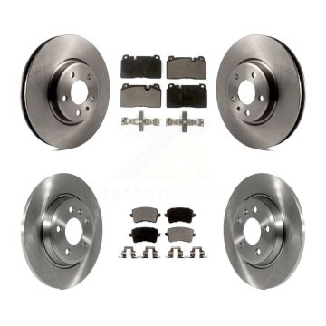 Front Rear Disc Brake Rotors And Semi-Metallic Pads Kit For Audi Q5 K8F-101429