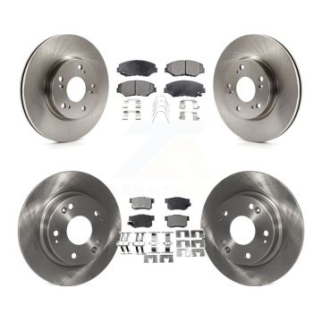 Front Rear Disc Brake Rotors And Semi-Metallic Pads Kit For 2013 Acura ILX 2.0L K8F-101441