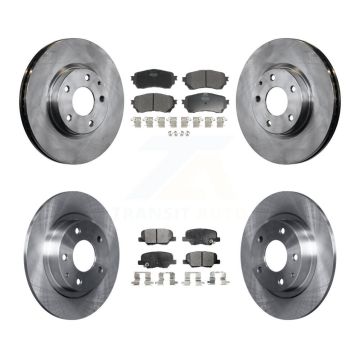 Front Rear Disc Brake Rotors And Semi-Metallic Pads Kit For Mazda 6 K8F-101446