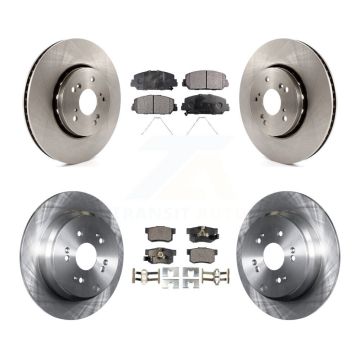 Front Rear Disc Brake Rotors And Semi-Metallic Pads Kit For 2013-2018 Acura RDX K8F-101447