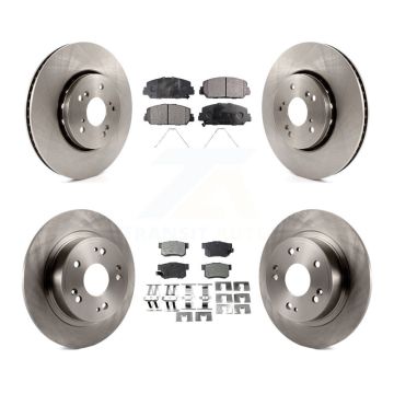 Front Rear Disc Brake Rotors And Semi-Metallic Pads Kit For 2016 Acura ILX K8F-101448