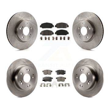 Front Rear Disc Brake Rotors And Semi-Metallic Pads Kit For Honda Accord K8F-101449