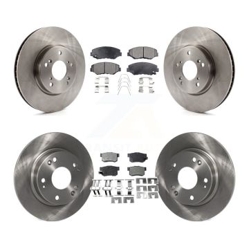 Front Rear Disc Brake Rotors And Semi-Metallic Pads Kit For Honda Civic K8F-101450