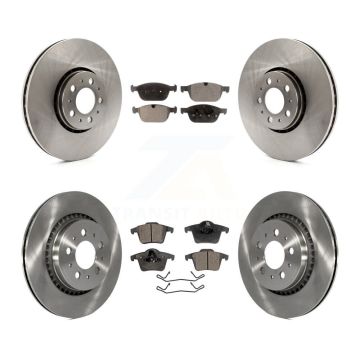 Front Rear Disc Brake Rotors And Semi-Metallic Pads Kit For Volvo XC90 K8F-101453