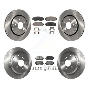 Front Rear Disc Brake Rotors And Semi-Metallic Pads Kit For 2015-2017 Honda Odyssey K8F-101454