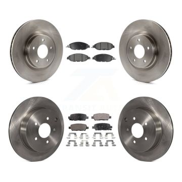 Front Rear Brake Rotor & Semi-Metallic Pad Kit For Nissan Murano Pathfinder INFINITI QX60 K8F-101456