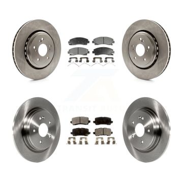 Front Rear Disc Brake Rotors And Semi-Metallic Pads Kit For 2015-2020 Acura TLX K8F-101459