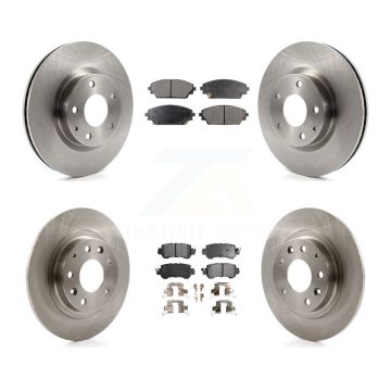 Front Rear Disc Brake Rotors And Semi-Metallic Pads Kit For 2016-2018 Mazda CX-3 AWD K8F-101466