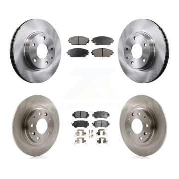 Front Rear Disc Brake Rotors And Semi-Metallic Pads Kit For 2016-2018 Mazda CX-3 FWD K8F-101470
