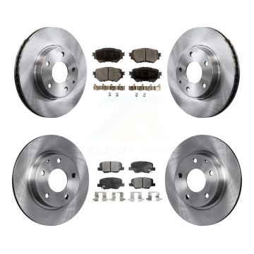 Front Rear Disc Brake Rotors And Semi-Metallic Pads Kit For Mazda 3 Sport K8F-101471