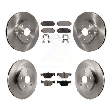 Front Rear Disc Brake Rotors And Semi-Metallic Pads Kit For 2016-2019 Subaru Legacy 2.5L K8F-101480