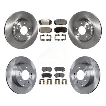 Front Rear Brake Rotor Semi-Metallic Pad Kit For Hyundai Sonata With Manual Parking K8F-101481