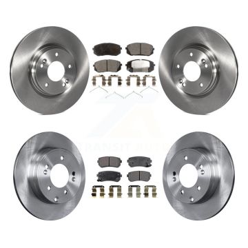 Front Rear Brake Rotor Semi-Metallic Pad Kit For Hyundai Sonata With Manual Parking K8F-101482