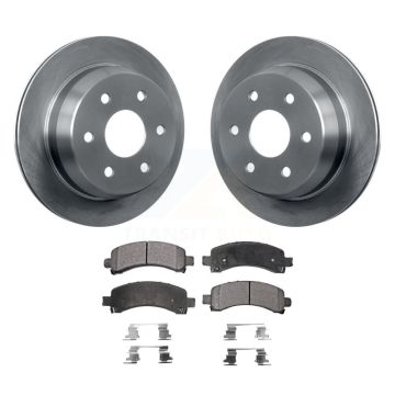 Rear Disc Brake Rotors & Semi-Metallic Pad Kit For 2002 Chevrolet Avalanche 1500 Suburban K8F-101506