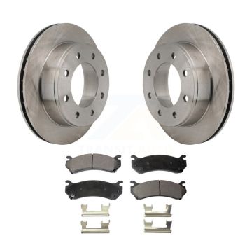 Rear Brake Rotors Semi-Metallic Pad Kit For Chevrolet GMC Sierra 2500 HD Silverado Hummer K8F-101509
