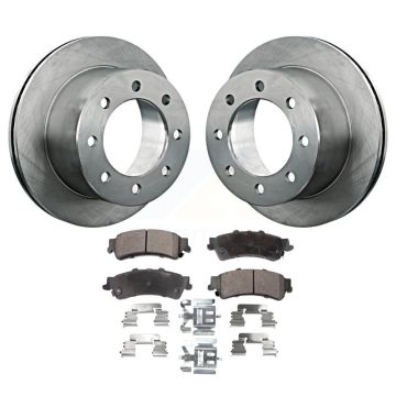 Rear Disc Brake Rotors And Semi-Metallic Pads Kit For 2001 GMC Sierra 3500 K8F-101518