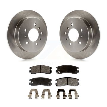 Rear Brake Rotors Semi-Metallic Pad Kit For Chevrolet Impala Buick Pontiac Grand Am Alero K8F-101537
