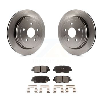 Rear Disc Brake Rotors And Semi-Metallic Pads Kit For Cadillac CTS K8F-101559