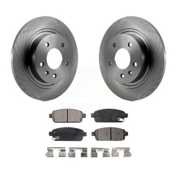 Rear Brake Rotors Semi-Metallic Pad Kit For Chevrolet Cruze Buick Verano Orlando Volt ELR K8F-101571