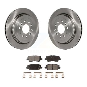 Rear Disc Brake Rotors And Semi-Metallic Pads Kit For Cadillac ATS K8F-101572