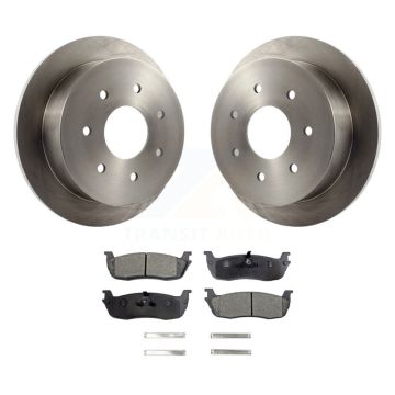 Rear Disc Brake Rotors And Semi-Metallic Pads Kit For Ford F-150 F-250 HD K8F-101579
