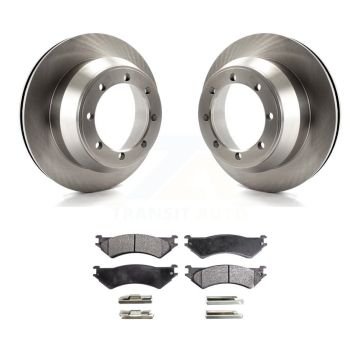 Rear Brake Rotor Semi-Metallic Pad Kit For Ford E-350 Super Duty Econoline F-150 Heritage K8F-101590