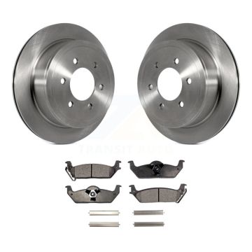 Rear Disc Brake Rotors And Semi-Metallic Pads Kit For Ford F-150 Lincoln Mark LT K8F-101599