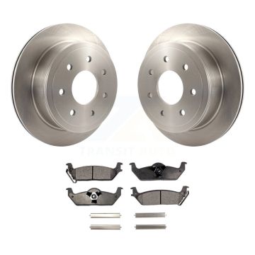 Rear Disc Brake Rotors And Semi-Metallic Pads Kit For Ford F-150 Lincoln Mark LT K8F-101600