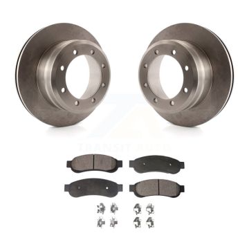 Rear Brake Rotors & Semi-Metallic Pad Kit For Ford F-350 Super Duty With Dual Wheels K8F-101606