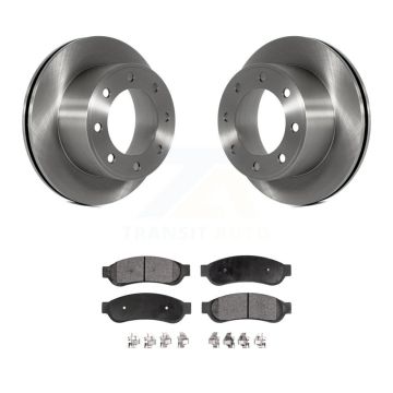 Rear Disc Brake Rotors And Semi-Metallic Pads Kit For Ford F-250 Super Duty F-350 K8F-101613