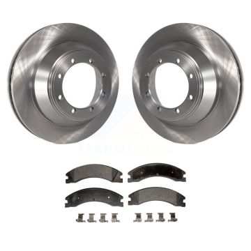 Rear Disc Brake Rotors And Semi-Metallic Pads Kit For Ford E-450 Super Duty K8F-101623