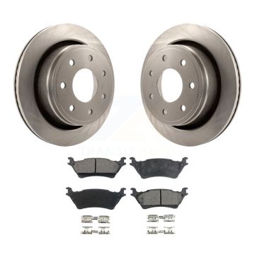 Rear Disc Brake Rotors & Semi-Metallic Pad Kit For 2012-2014 Ford F-150 With 7 Lug Wheels K8F-101627