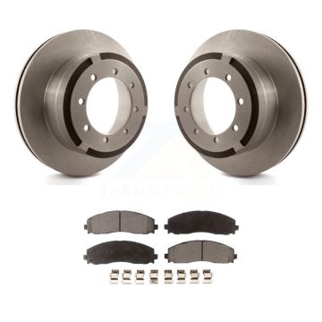 Rear Disc Brake Rotors And Semi-Metallic Pads Kit For Ford F-350 Super Duty F-250 F-450 K8F-101634