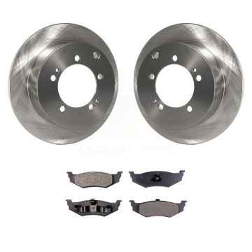 Rear Brake Rotor And Semi-Metallic Pad Kit For 2000 Dodge Stratus With 14" Factory Wheels K8F-101642