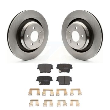Rear Brake Rotor And Semi-Metallic Pad Kit For 2015 Dodge Charger R T Scat Pack with 6.4L K8F-101659
