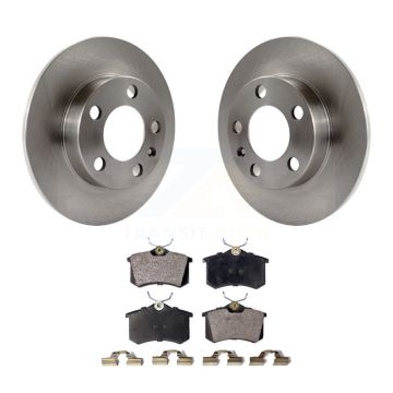 Rear Disc Brake Rotor Semi-Metallic Pad Kit For Volkswagen Jetta Golf City Beetle Audi TT K8F-101716
