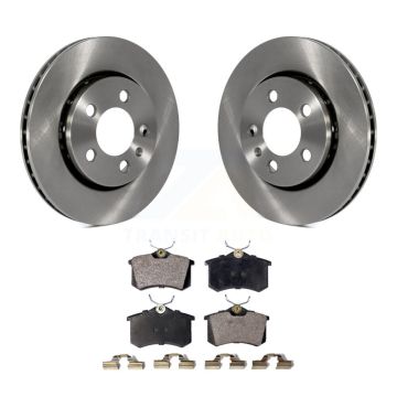 Rear Disc Brake Rotor Semi-Metallic Pad Kit For Volkswagen Jetta Golf Audi TT Quattro R32 K8F-101758