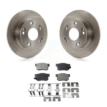 Rear Disc Brake Rotors And Semi-Metallic Pads Kit For Honda Accord Acura TSX K8F-101759