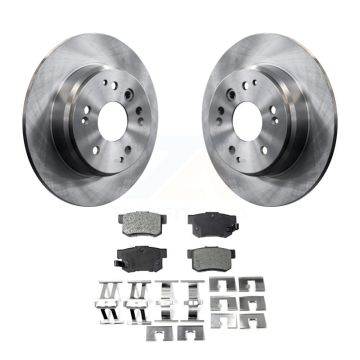 Rear Disc Brake Rotors And Semi-Metallic Pads Kit For Acura TL Honda Element K8F-101760