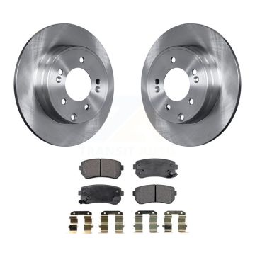 Rear Disc Brake Rotors And Semi-Metallic Pads Kit For Hyundai Tucson Sonata Kia Cadenza K8F-101817