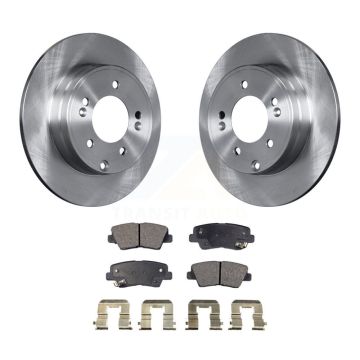 Rear Disc Brake Rotors And Semi-Metallic Pads Kit For Hyundai Sonata Kia Optima Azera K8F-101818