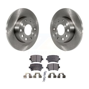 Rear Disc Brake Rotor & Semi-Metallic Pad Kit For Volkswagen Jetta Rabbit Audi A3 Quattro K8F-101820
