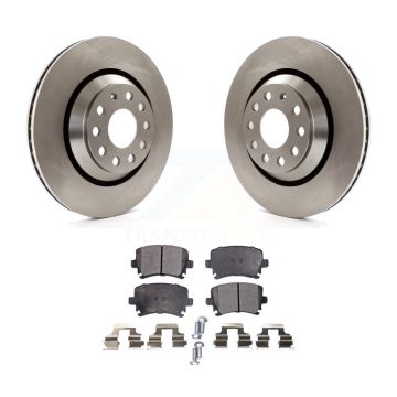 Rear Disc Brake Rotors And Semi-Metallic Pads Kit For Volkswagen GTI Passat CC Golf R R32 K8F-101857