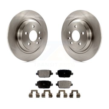 Rear Brake Rotors & Semi-Metallic Pad Kit For 08-11 Volvo S80 With Electric Parking K8F-101868