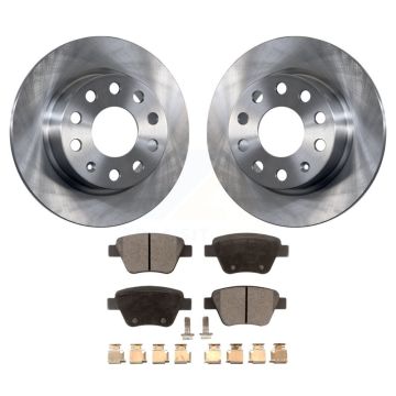 Rear Disc Brake Rotors And Semi-Metallic Pads Kit For Volkswagen Jetta Eos Audi A3 GTI K8F-101911