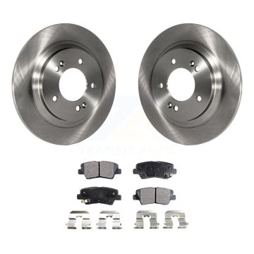 Rear Disc Brake Rotor Semi-Metallic Pad Kit For Kia Optima Hyundai Sonata Soul EV Cadenza K8F-101944